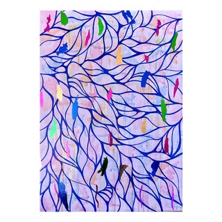 Priscilla Bilijam, Colorful Thoughts, 2025, Watercolor & Acrylic on Canvas For Sale