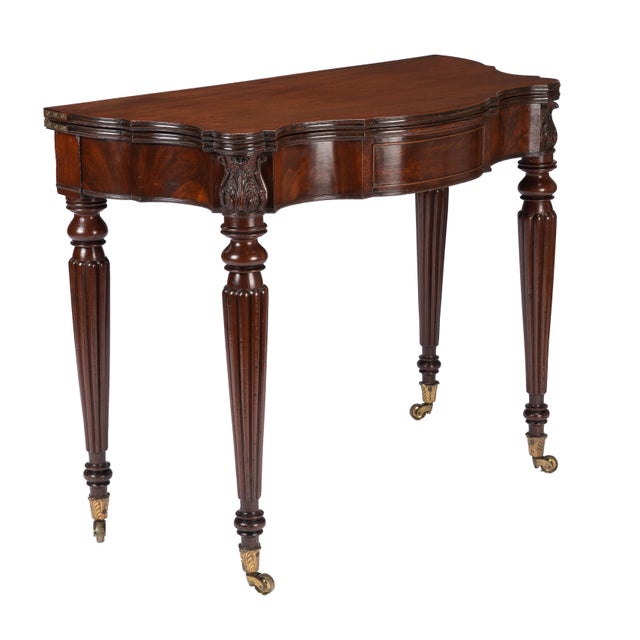 Brown Federal Flip Top Mahogany Game Table Attributed to Samuel Field McIntire, 1810-15 For Sale - Image 8 of 18
