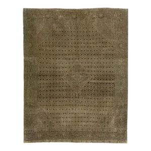 20th Century Handmade Allover Brown Tabriz Wool Rug