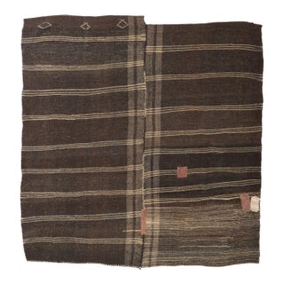 Square Vintage Unique Turkish Kilim Rug - 9`0″ X 9`2″ For Sale