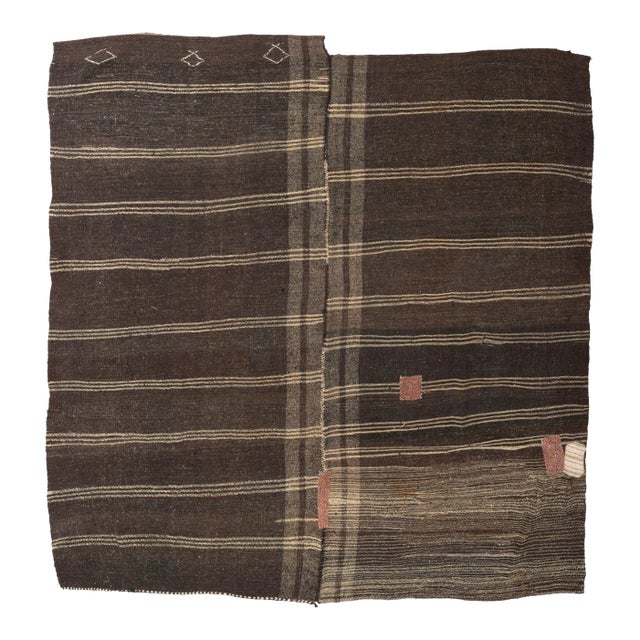 Square Vintage Unique Turkish Kilim Rug - 9`0″ X 9`2″ For Sale