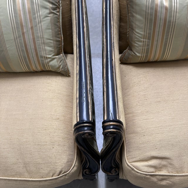 Pair of Sherrill Louis XVI Style Arm Chairs For Sale In Washington DC - Image 6 of 11