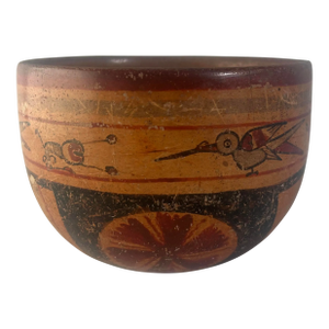 Mayan Polychrome Bowl With Flora and Fauna Motif, Late Classic, Circa 600-900 Common Era