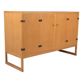 BM57 Sideboard in Oak and Brass by Børge Mogensen for Lauritsen & Søn, 1960s For Sale