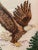 English Flying Eagle and Evergreens Framed Textile Art Needlepoint Cross Stitch For Sale - Image 3 of 7