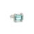 Natural Aquamarine Diamond Ring 6.5 14k white Gold 6.09 TCW Certified For Sale - Image 10 of 12