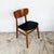 1960s Teak Veneered Dining Chairs with Black Upholstered Seats, 1960s, Set of 4 For Sale - Image 5 of 14