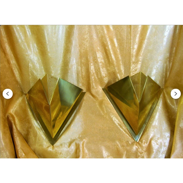 Metal Art Deco Wall Lights from Baumann, 1980s, Set of 2 For Sale - Image 7 of 8