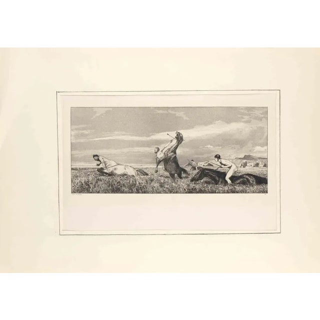 Pursued Centaur (Verfolgter Centaur) belongs to a series of prints called Intermezzi realized by Max Klinger, published by...