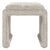 Matthew Izzo Home Edith Ming Style Chenille Stool in Duluth Beige For Sale