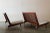 Mid-Century Modern 1960s Pair of George Nakashima Studio Settee Sofas in Cherry and Knoll Fabric For Sale - Image 3 of 12