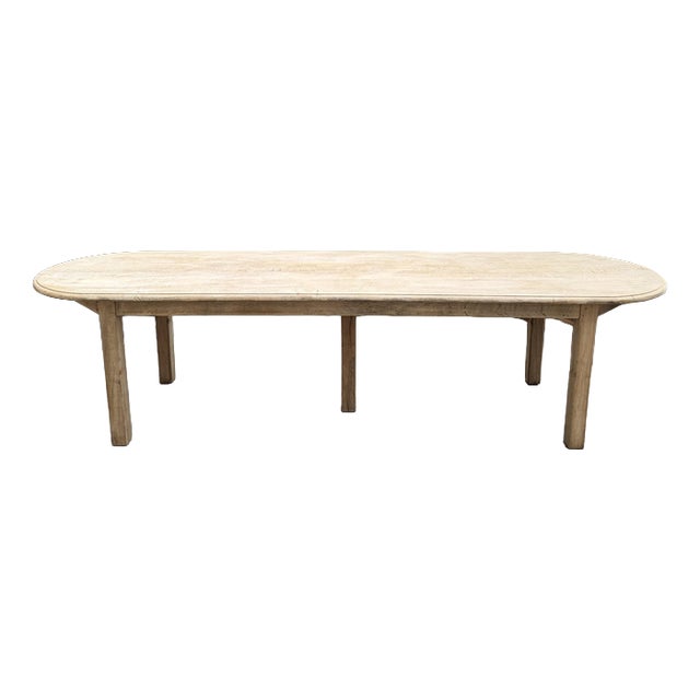 Large Oak Community Table, 1800s For Sale
