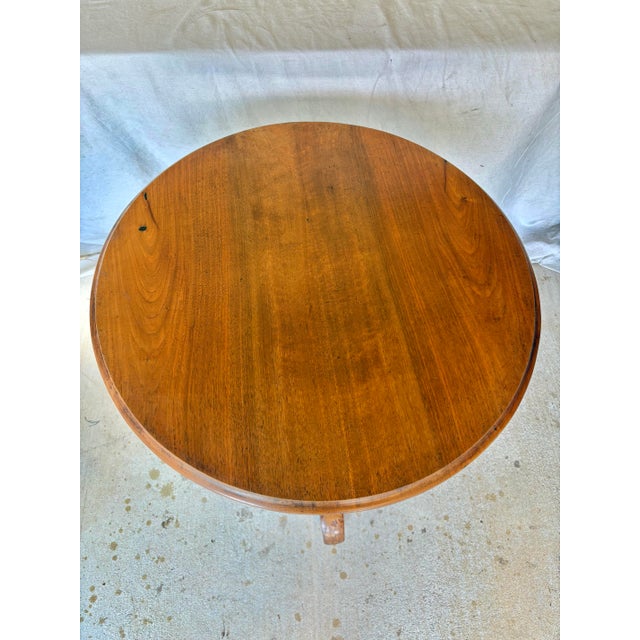 19th Century French Walnut Louis Philippe Pedestal Table For Sale - Image 6 of 12