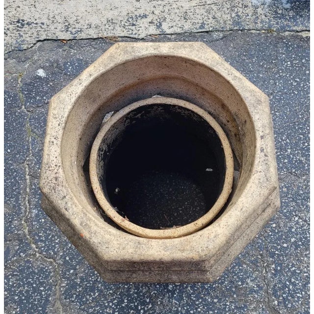 Antique Scottish Salt-Glazed Octagonal Chimney Pot, 31” Tall For Sale In Raleigh - Image 6 of 9