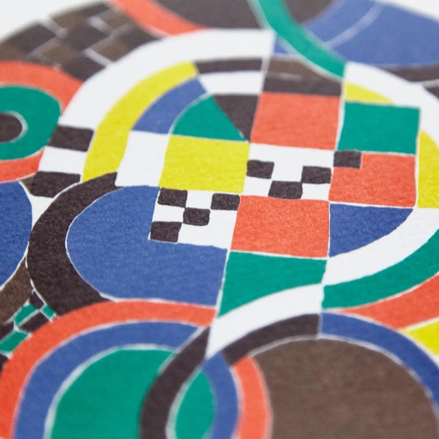 Paper Geometric Abstraction Photolithography by Sonia Delaunay, 1979 For Sale - Image 7 of 10