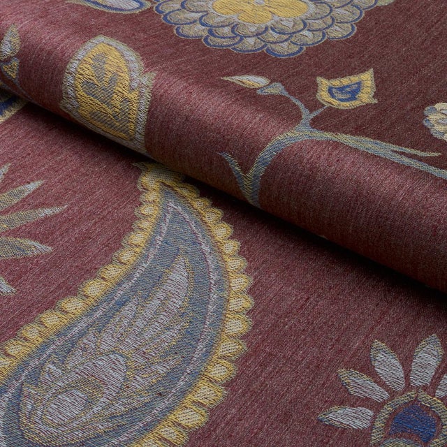 Schumacher Schumacher Fiammetta Jacquard Fabric In Rosa For Sale - Image 4 of 6