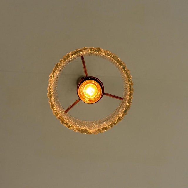 Wave Glass Pendant Light attributed to J.T. Kalmar, 1960s For Sale - Image 16 of 18