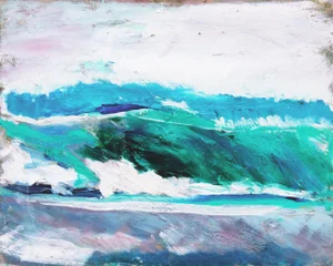 'Breaking Waves at Asilomar', by Robert Canete, Carmel, California Expressionist Seascape