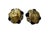 Vintage Mid-Century Faux Diamond & Beige and Black Pearls Cluster Clip-on Earrings For Sale - Image 4 of 4