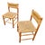 Vintage French Pine Dining Chairs, 1950s, Set of 2 For Sale