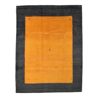 Vintage Hand-Knotted Persian Gabbeh Rug 8'8" X 11'5" For Sale