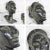 MCM to Art Deco Style Ebonized Oak Carved Female Bust Vintage Wall Sculptures, a Pair For Sale - Image 11 of 13