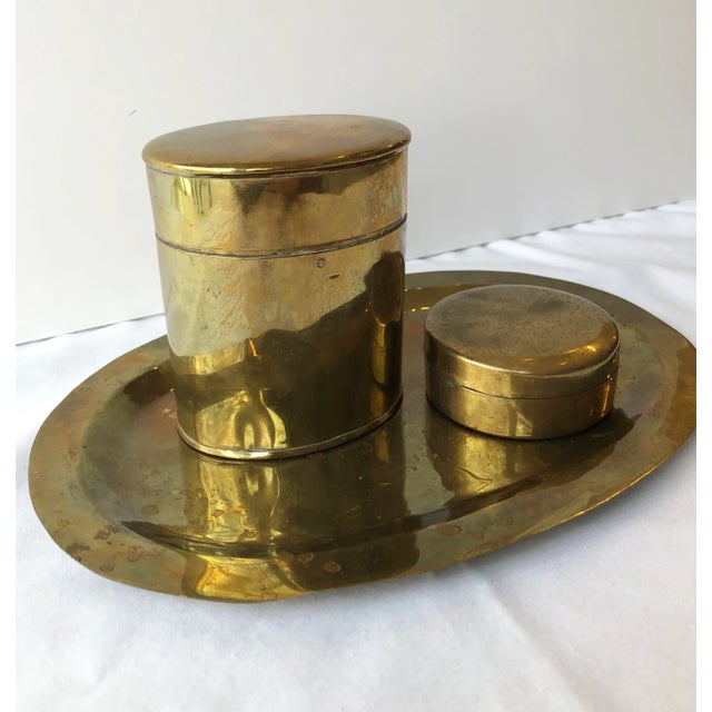 Vintage Brass Vanity Set, 3 Pieces Chairish