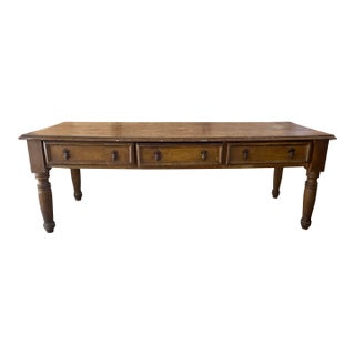 French Carved Walnut Draper's Table, 19th C., For Sale
