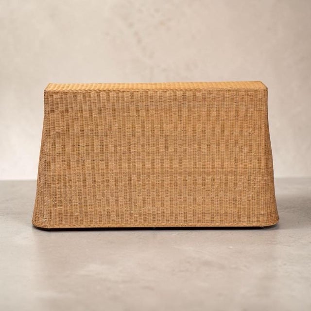 Rattan Tromp l'Oeil Ghost Console Table For Sale - Image 4 of 5