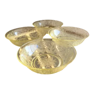 1930s Horseshoe No. 612 by Indiana Glass Dessert Bowls - Set of 4
