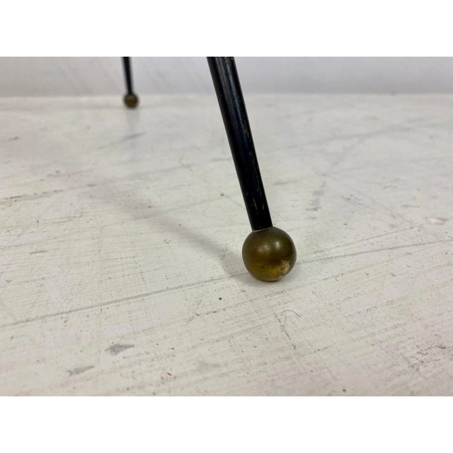 1960s Italian Black Metal & Brass Magazine Rack, 1960s For Sale - Image 5 of 13