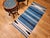 American Vintage Southwestern Area Rug, Handwoven Wool, Stripe Pattern, Blue, 3x5 For Sale - Image 3 of 12