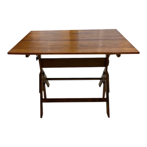 1930s Vintage Adjustable Wood Drafting Table