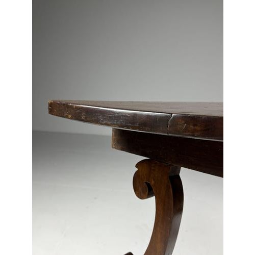 Wood Italian Demi-Lune Tables, Set of 2 For Sale - Image 7 of 18