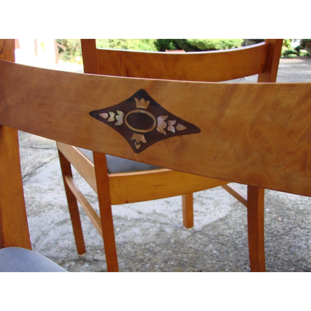 Art Deco Dining Chairs, 1940s, Set of 4 For Sale - Image 9 of 16