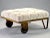 Tufted Ottoman Bench Stool with Industrial Wheelbarrow Base For Sale - Image 10 of 11