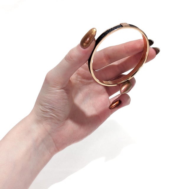 Vintage Hermes Paris Kawaii (Rose) Gold Plated & Epsom