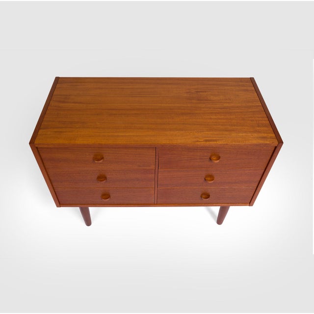 Vintage Danish Mid-Century Lowboy Six Drawer Dresser Storage Cabinet For Sale In San Francisco - Image 6 of 6