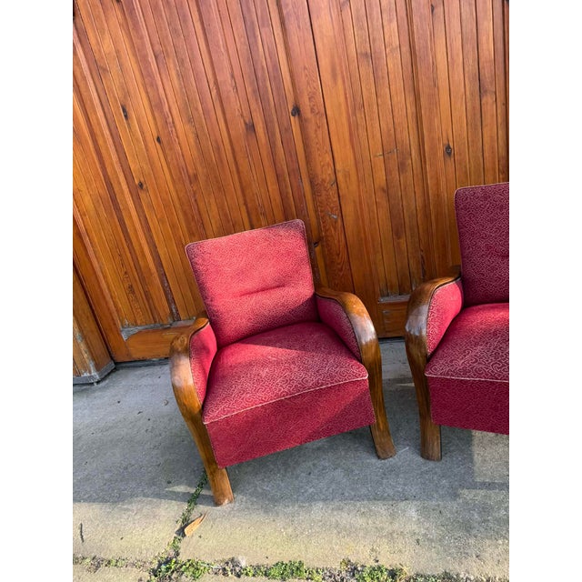 1930s Hungarian Art Deco Armchairs, 1930s, Set of 2 For Sale - Image 5 of 8