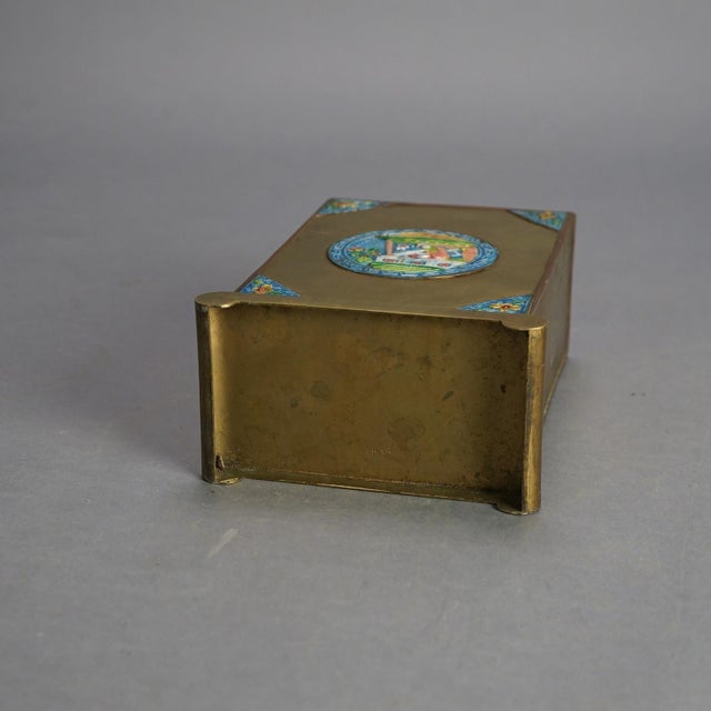 Circa 1920 Antique Chinese Cloisonne Enameled Vases- 4 Pieces For Sale - Image 4 of 7