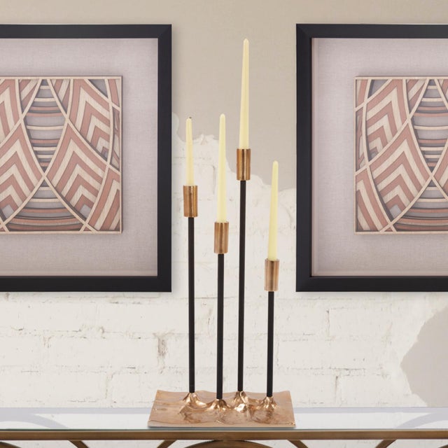 Modern Gold Aluminum Candelabra For Sale - Image 11 of 11
