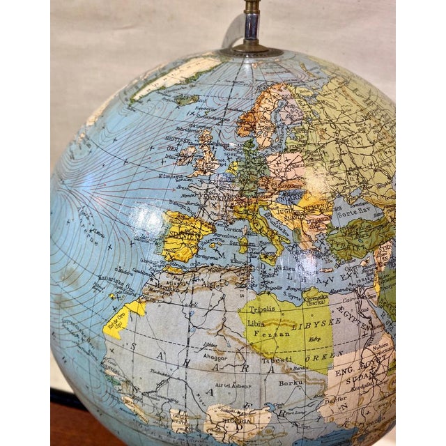 Vintage Rotatable World Globe For Sale - Image 6 of 15