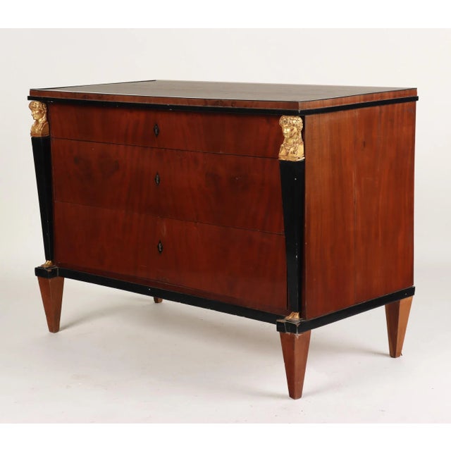 Wood 19th Century French Empire Neoclassical Style Chest of Drawers For Sale - Image 7 of 8