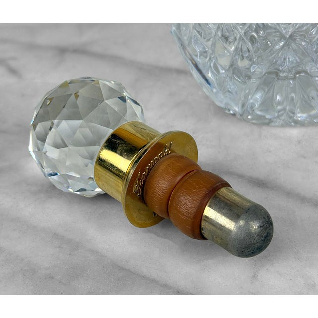 Transparent Vintage Victorian Crystal Liquor Decanter W/ Hans Turnwald Stopper For Sale - Image 8 of 11