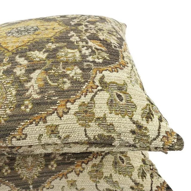 Not Yet Made - Made To Order Kravet Design 33219.1611 - 20" X 20" Pillow Cover - Gold, Cream, and Gray Damask Chenille Accent Cushion Case For Sale - Image 5 of 7