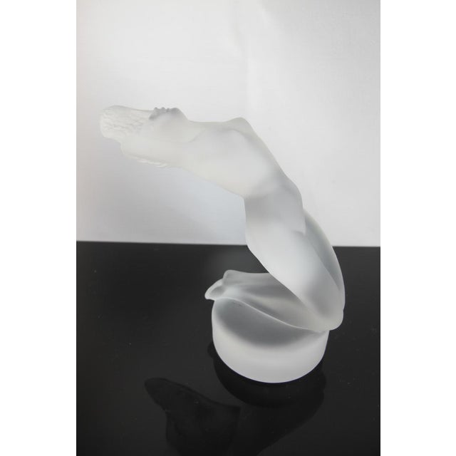 Lalique Lalique Crystal Art Deco Chrysis Nude Female Car Mascot Figurine Sculpture For Sale - Image 4 of 13