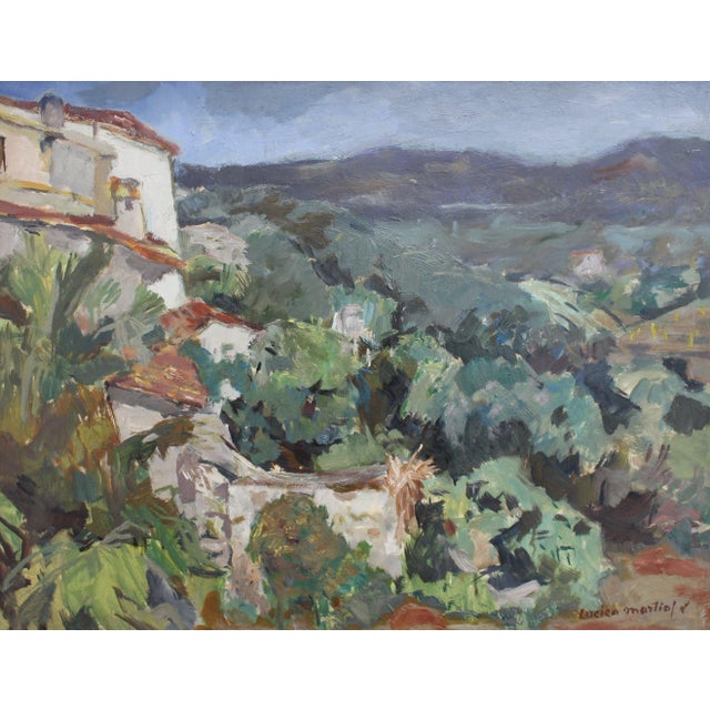 The valley in biot côtes d'azur', oil on canvas, by lucien martial (circa 1960s). This village perched up high dates to...