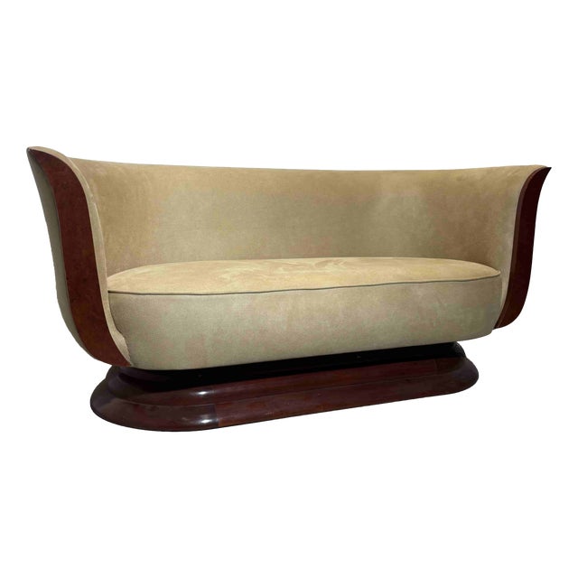 Art Deco Tulip 2-Seater Sofa from Hotel Le Malandre For Sale