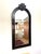 A large and important Karl Springer mirror with lacquered frame in bronze voilet color with beveled glass mirror and brass...