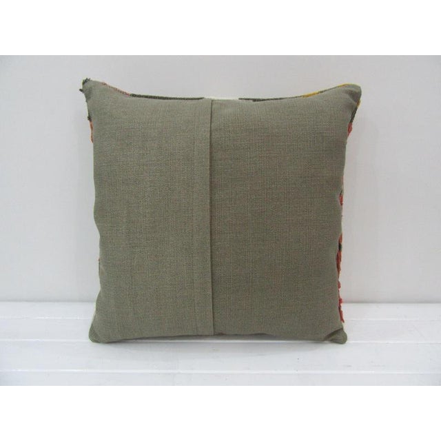 Turkish Handmade Turkish Kelim Pillow For Sale - Image 3 of 4